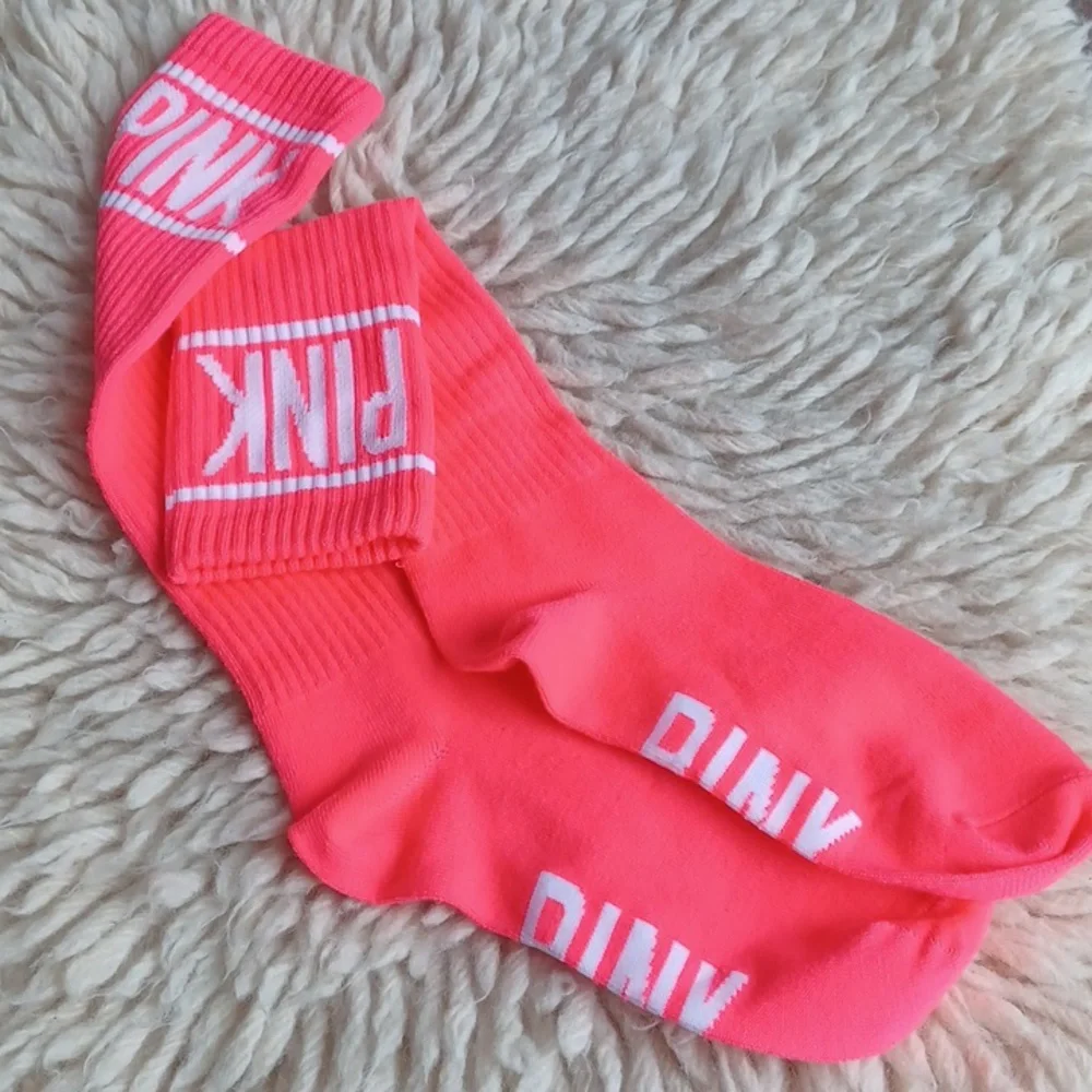 Pink knee socks
